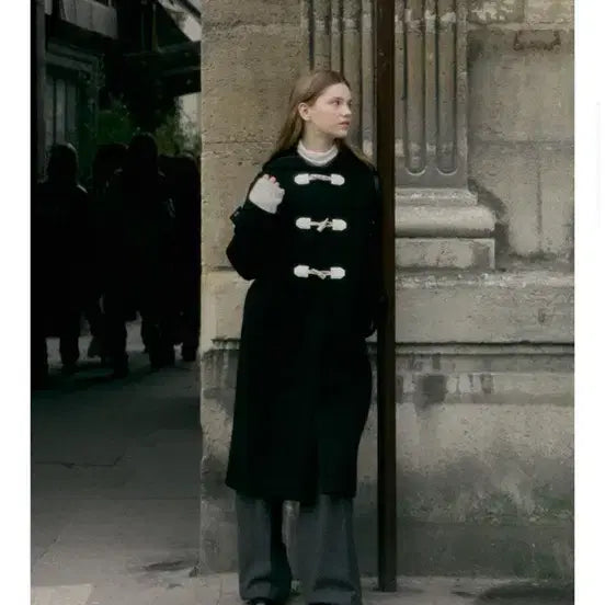 [BUNJANG] LEMEME Charlotte Black Duffle Coat S / LEMEME 샬롯 블랙 더플 코트 S
