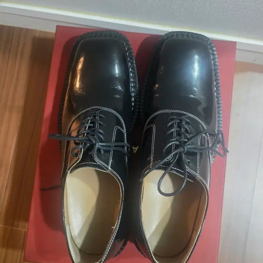 [BUNJANG] Lost Garden Square Toe Derby Shoes / 로스트가든 스퀘어토 더비 슈즈 팝니다. 255, (실크기 260)
