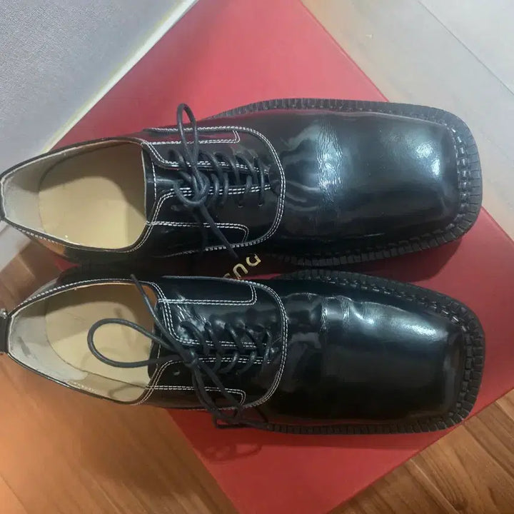 [BUNJANG] Lost Garden Square Toe Derby Shoes / 로스트가든 스퀘어토 더비 슈즈 팝니다. 255, (실크기 260)
