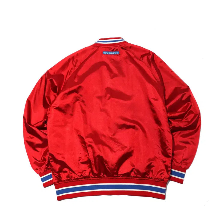 [BUNJANG] New Balance Satin Varsity Jacket (Size L) / NEWBALANCE 샤틴 바시티 점퍼 size L