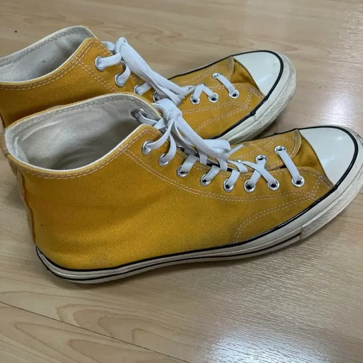 [BUNJANG] Converse Chuck Taylor 70s Yellow High Top Sneakers / 컨버스 척테일러 70s 옐로우 하이