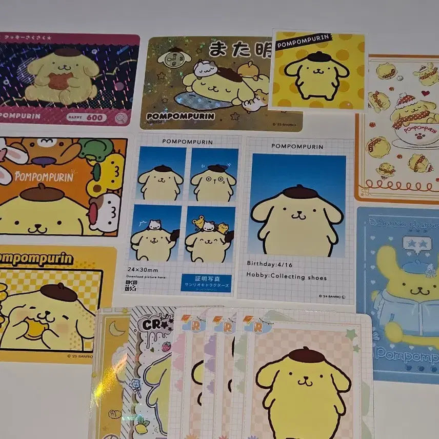 [BUNJANG] Pompompurin Bundle Set Card + Bonus Stickers / 폼폼푸린 카드 8장 일괄 + 덤