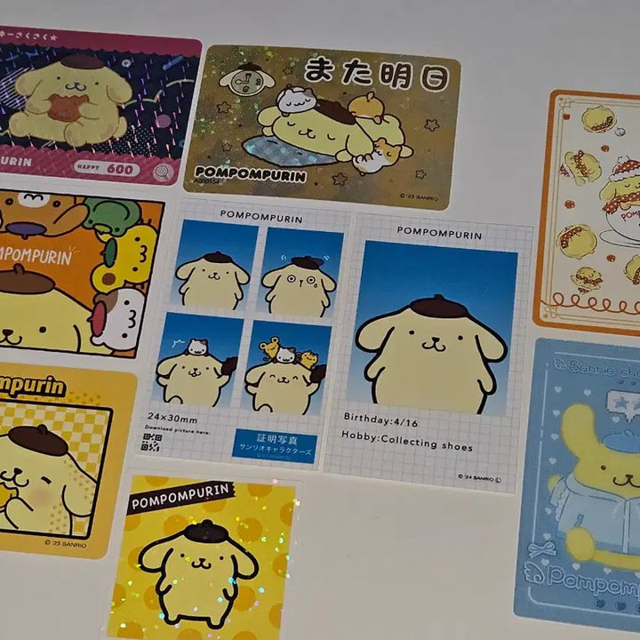 [BUNJANG] Pompompurin Bundle Set Card + Bonus Stickers / 폼폼푸린 카드 8장 일괄 + 덤