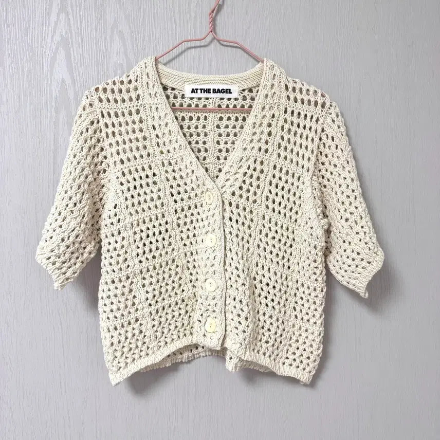 [BUNJANG] ATHEfirst Crochet Knit Cardigan / 엣더베이글 크로쉐 니트 가디건