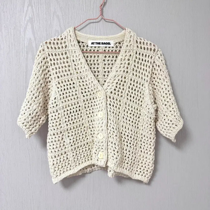 [BUNJANG] ATHEfirst Crochet Knit Cardigan / 엣더베이글 크로쉐 니트 가디건