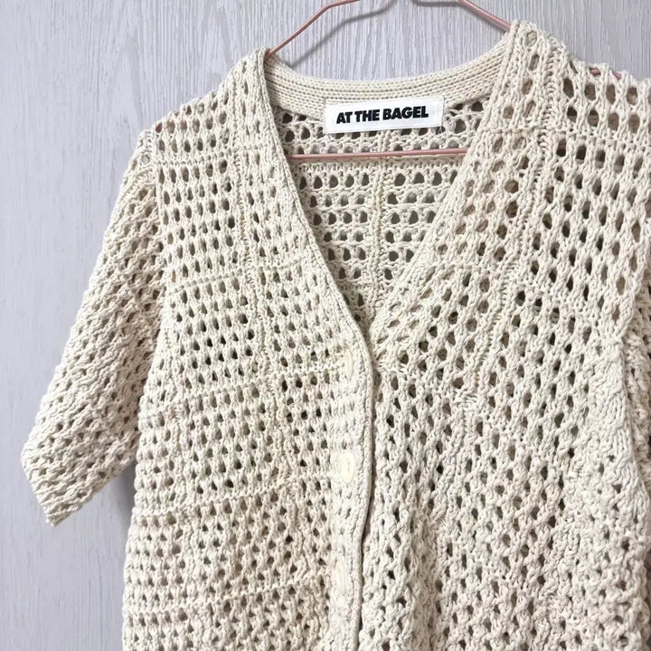 [BUNJANG] ATHEfirst Crochet Knit Cardigan / 엣더베이글 크로쉐 니트 가디건