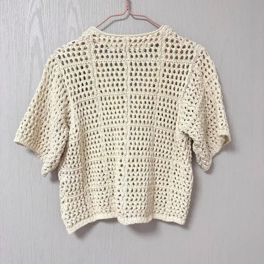[BUNJANG] ATHEfirst Crochet Knit Cardigan / 엣더베이글 크로쉐 니트 가디건