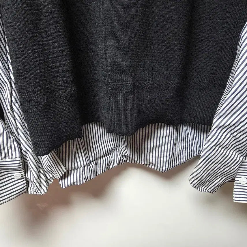 [BUNJANG] Juun.J Layered Knit Shirt / 준지 셔츠 레이어드 니트L 팝니다
