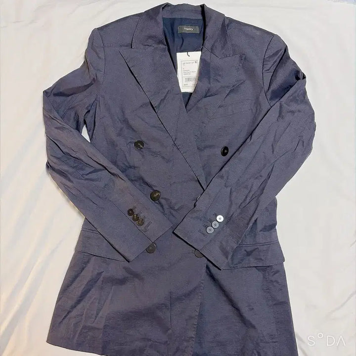 [BUNJANG] Theory Double Breasted Blazer / Theory 띠어리 더블 브레스티드 블레이저