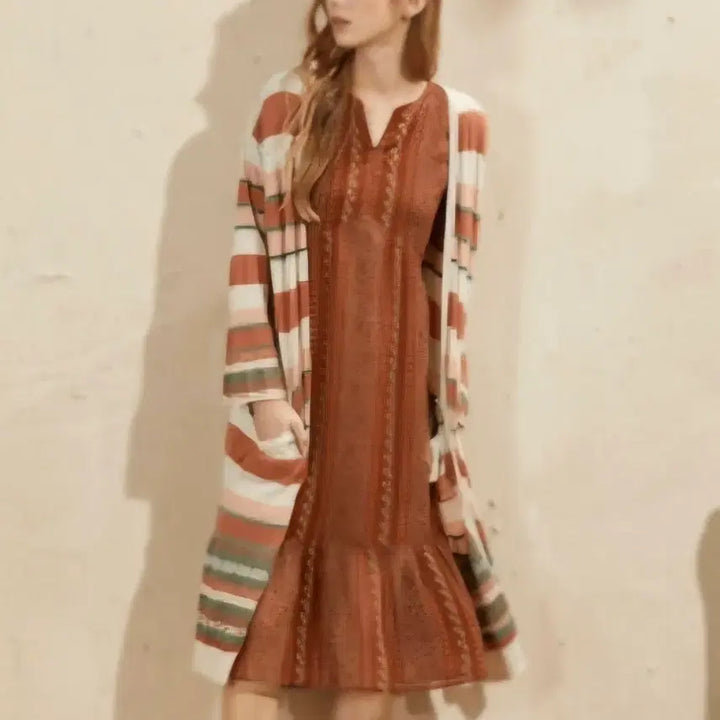 [BUNJANG] Thursday Island Loose Fit Robe Long Cardigan / 새옷 S 루즈핏 로브 롱 가디건 써스데이아일랜드
