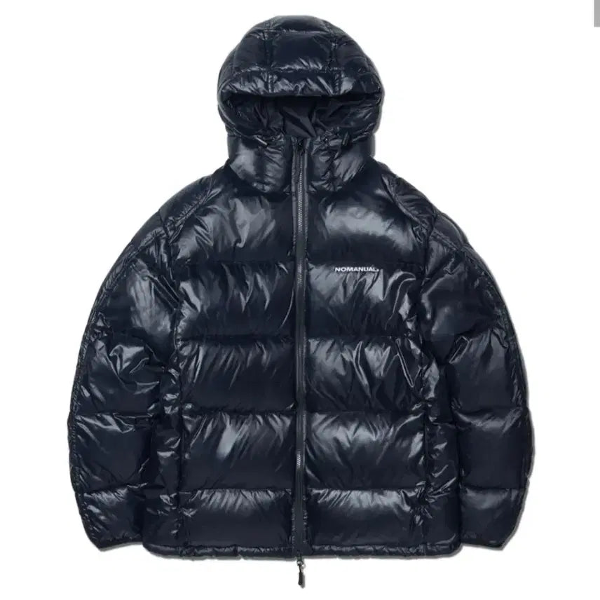 [BUNJANG] No.manual Glossy Black Padded Jacket / 노매뉴얼 패딩 글로시블랙