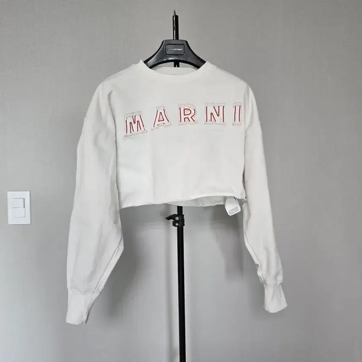 [BUNJANG] MARNI Organic Cotton Cropped Sweatshirt - Size S / 마르니 MARNI 38 S 크롭 오버핏 티셔츠 W-긴팔-291