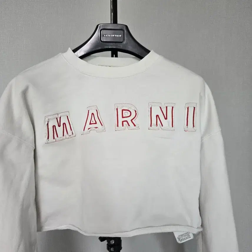 [BUNJANG] MARNI Organic Cotton Cropped Sweatshirt - Size S / 마르니 MARNI 38 S 크롭 오버핏 티셔츠 W-긴팔-291