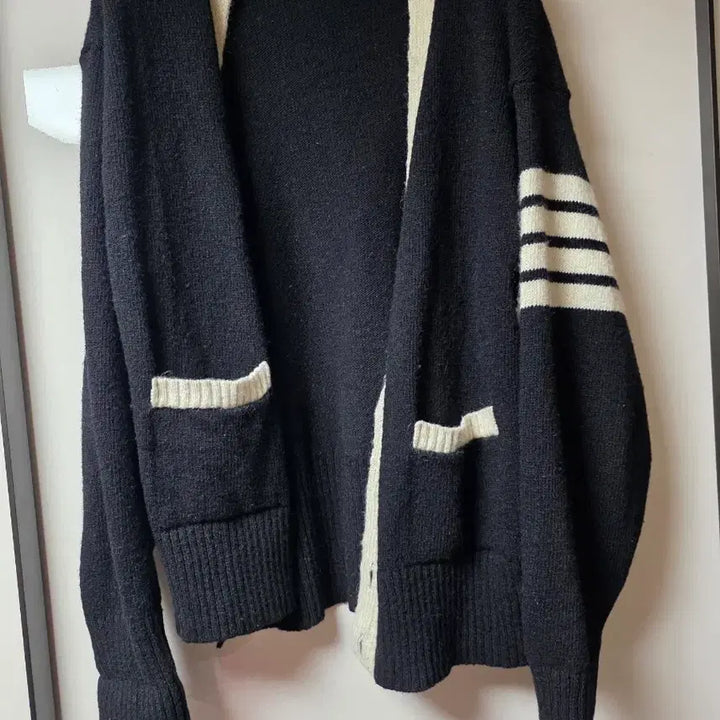 [BUNJANG] Thom Browne Mohair Tweed Black Cardigan / 톰브라운 사선 모헤어 트위드 블랙 가디건5사이즈 팝니다