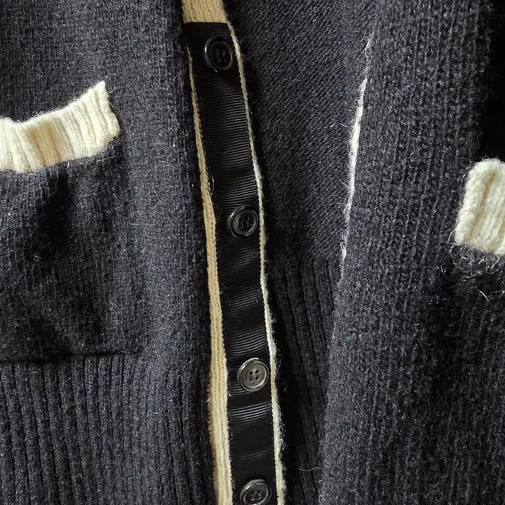 [BUNJANG] Thom Browne Mohair Tweed Black Cardigan / 톰브라운 사선 모헤어 트위드 블랙 가디건5사이즈 팝니다