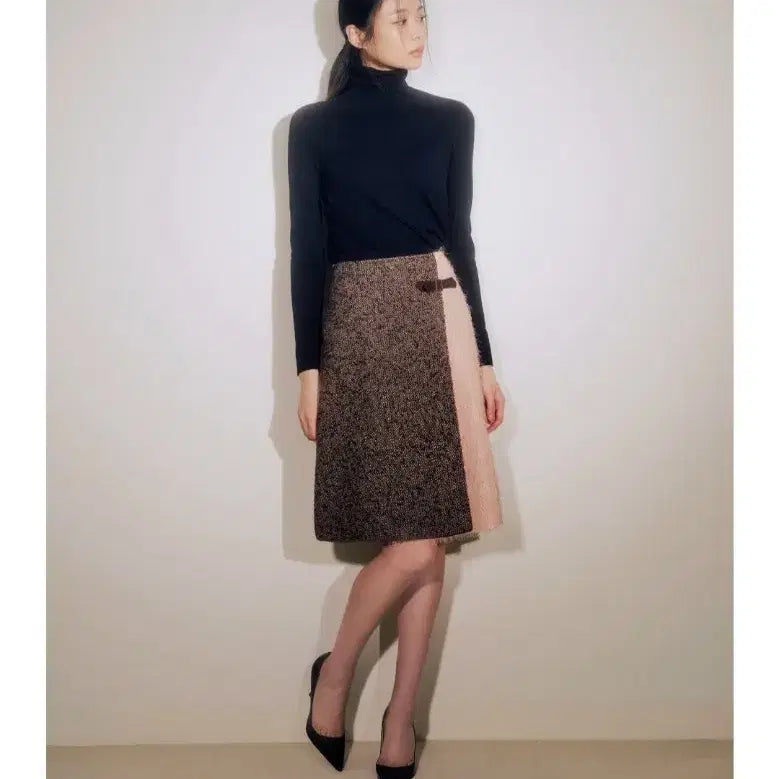 [BUNJANG] Blanchou Two-Tone Tweed Skirt / 블랑쇼 투톤 트위드 스커트 m