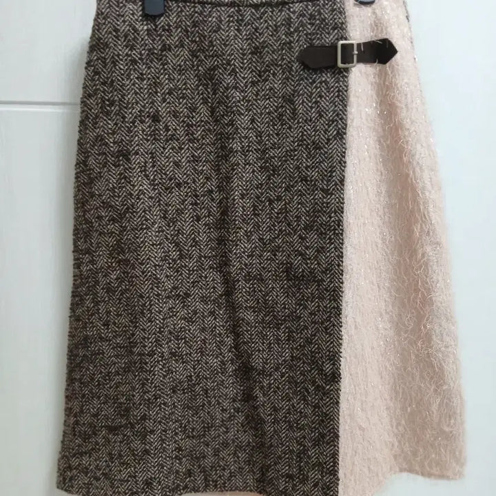 [BUNJANG] Blanchou Two-Tone Tweed Skirt / 블랑쇼 투톤 트위드 스커트 m