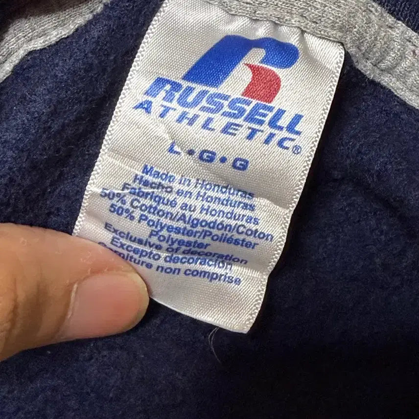 [BUNJANG] Russell Athletic Navy Sweatshirt / 러셀 스웻셔츠 made in Honduras