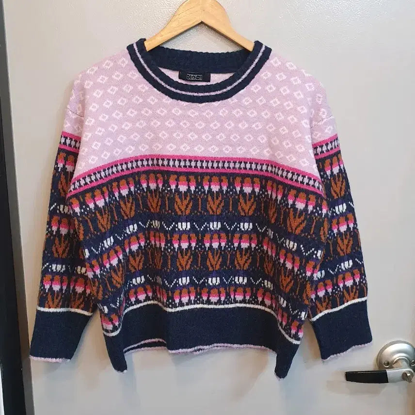 [BUNJANG] Egoist Nordic Bohemian Pullover Knit Top / 에고이스트 노르딕  보헤미안  풀오버니트티  프리