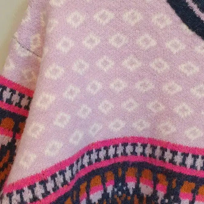 [BUNJANG] Egoist Nordic Bohemian Pullover Knit Top / 에고이스트 노르딕  보헤미안  풀오버니트티  프리