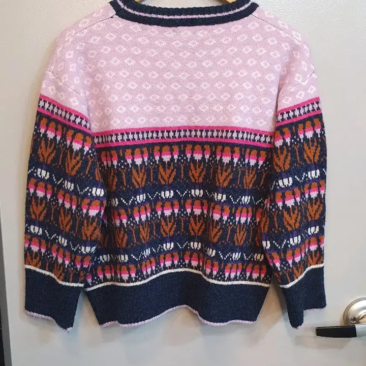 [BUNJANG] Egoist Nordic Bohemian Pullover Knit Top / 에고이스트 노르딕  보헤미안  풀오버니트티  프리