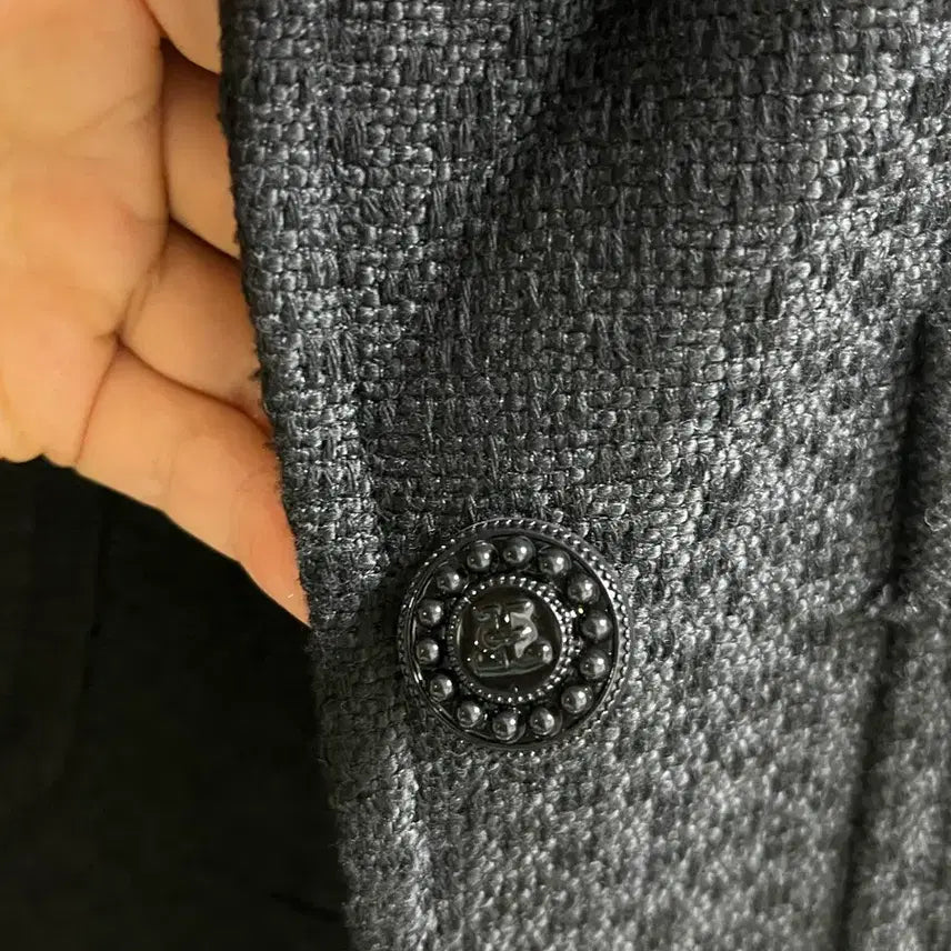 [BUNJANG] Esselia Black Tweed Jacket (Size 55) / 에셀리아 블랙 트위드 재킷 55