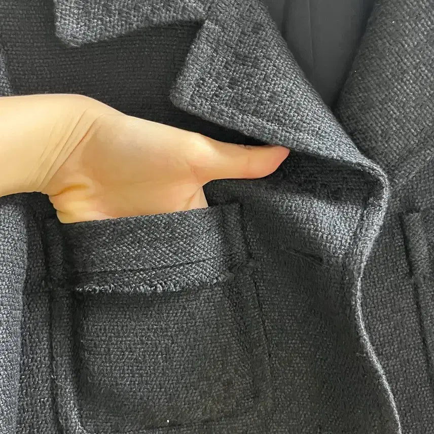 [BUNJANG] Esselia Black Tweed Jacket (Size 55) / 에셀리아 블랙 트위드 재킷 55