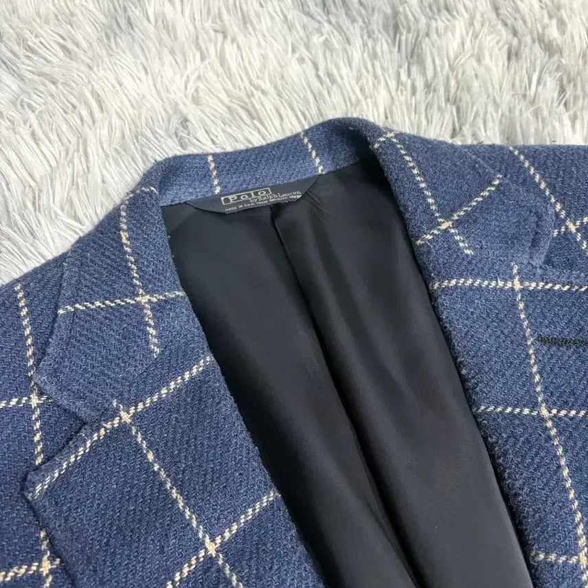 [BUNJANG] Polo Ralph Lauren Checkered Jacket / 폴로 랄프로렌 체크무늬 자켓 40L