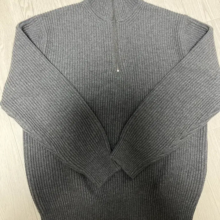 [BUNJANG] In The Row Half Zip-Up Gray Knitwear / [3] 인더로우 하프 집업 - 그레이