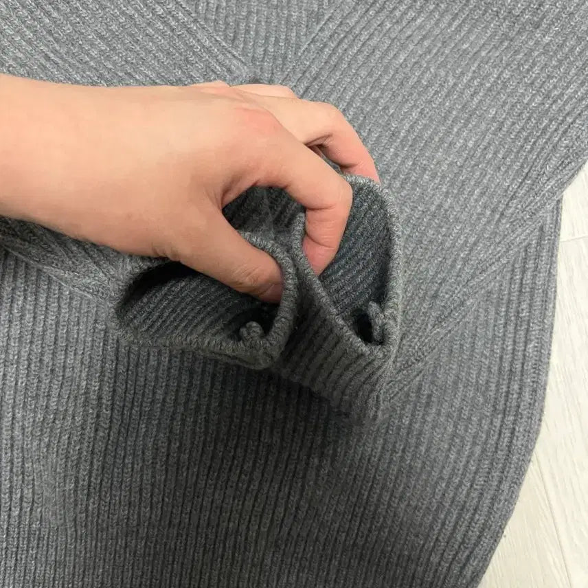 [BUNJANG] In The Row Half Zip-Up Gray Knitwear / [3] 인더로우 하프 집업 - 그레이