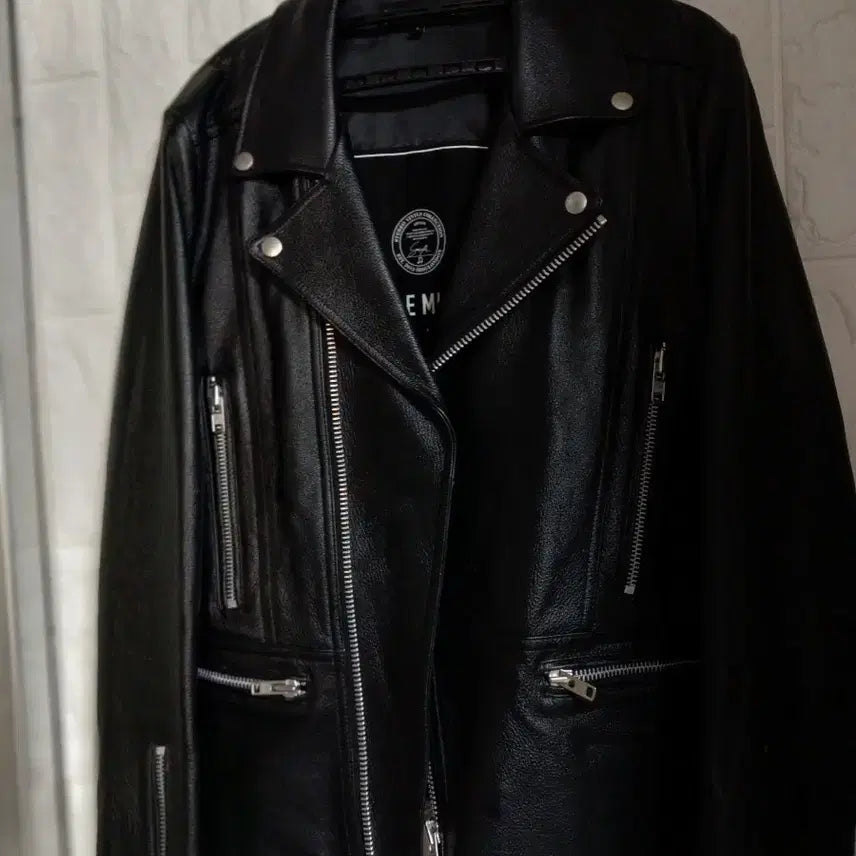 [BUNJANG] Stereo Vinyls Black Leather Rider Jacket / 스테레오 바이닐즈 레더 라이더자켓