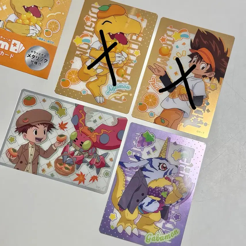 [BUNJANG] Digimon Fruit Party Card Papymon/Tentomon/Soh Yamanouchi / 디지몬 과일파티 카드 파피몬/텐타몬/한솔