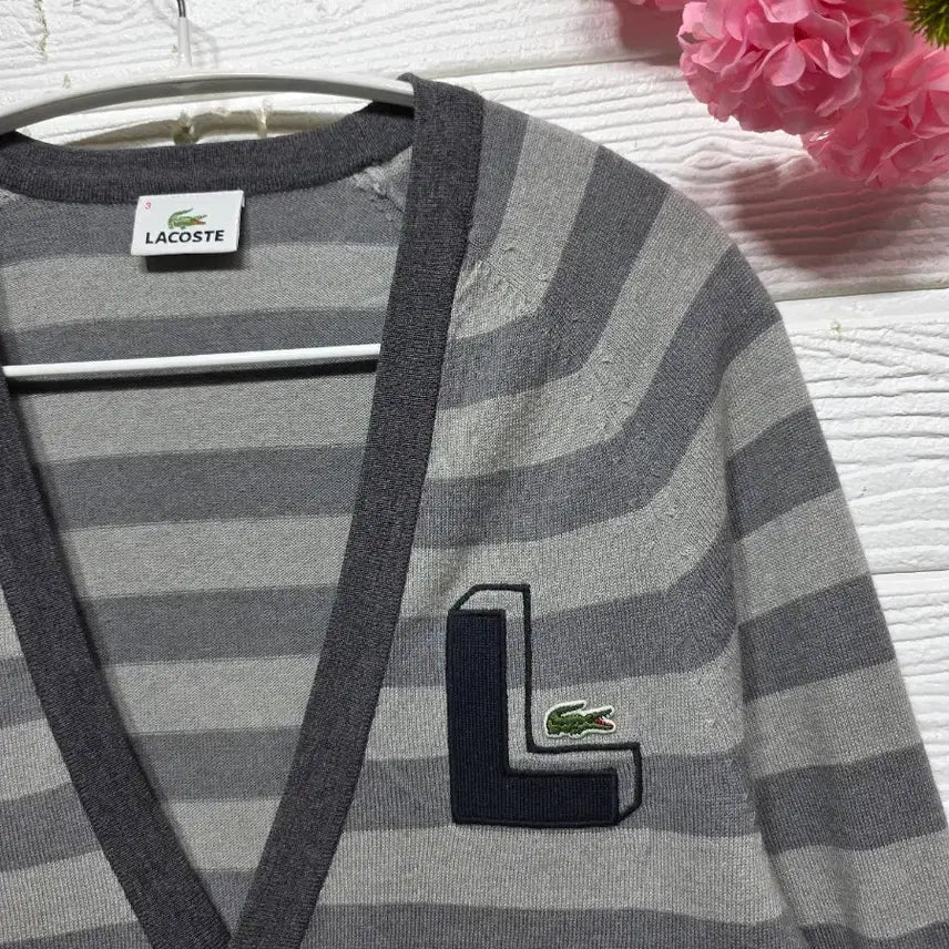 [BUNJANG] Lacoste Cotton Wool Blend Cardigan (Size 95) / 라코스테 면 모 혼방 가디건 95