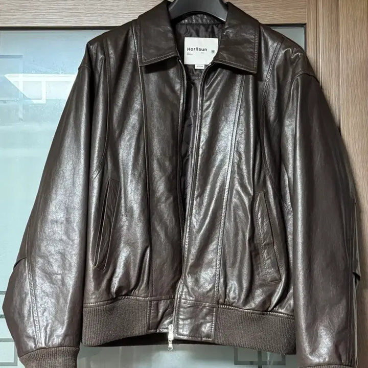[BUNJANG] M Holy Sun Capital Leather Jacket Dark Brown / [M]홀리선 캐피탈 레더자켓 다크브라운 팝니다