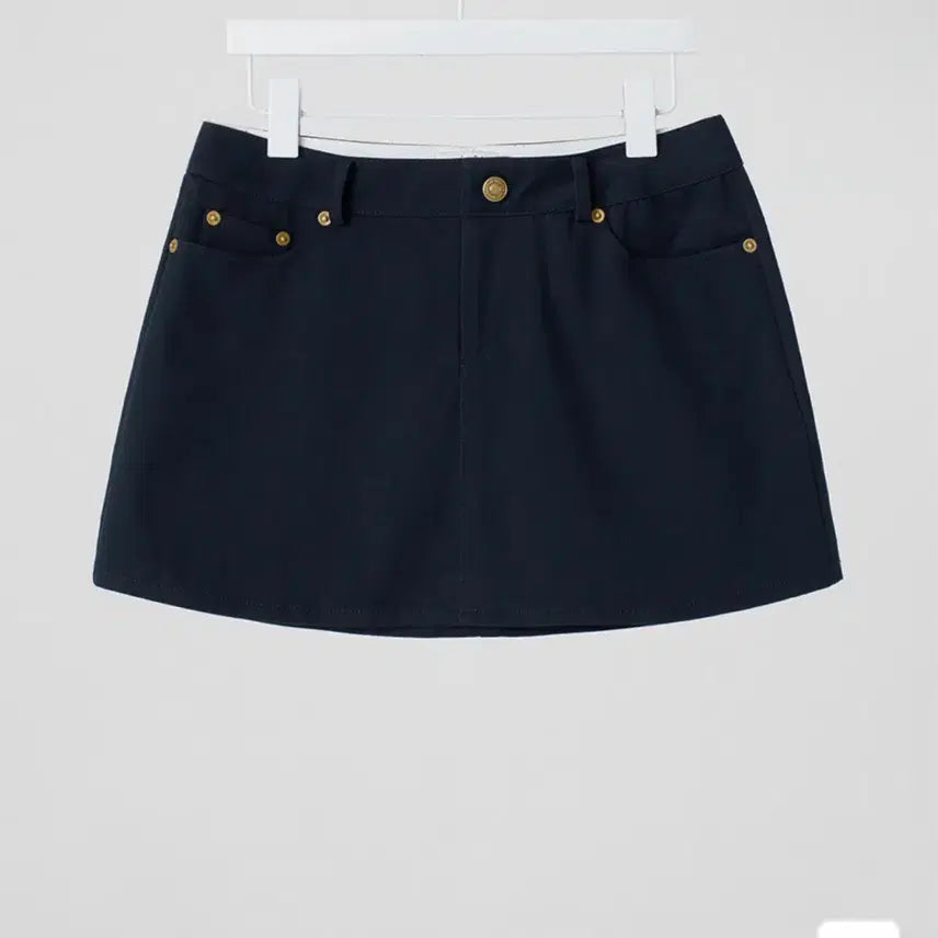 [BUNJANG] Overdue Flare 90s Cotton Mini Skirt Navy / 오버듀플레어 90s cotton mini skirt navy