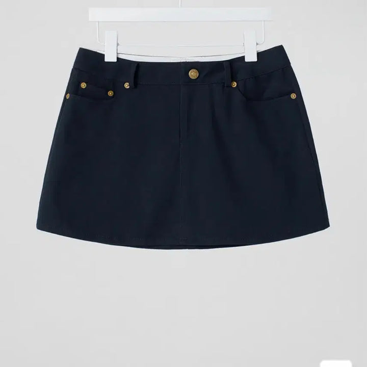 [BUNJANG] Overdue Flare 90s Cotton Mini Skirt Navy / 오버듀플레어 90s cotton mini skirt navy