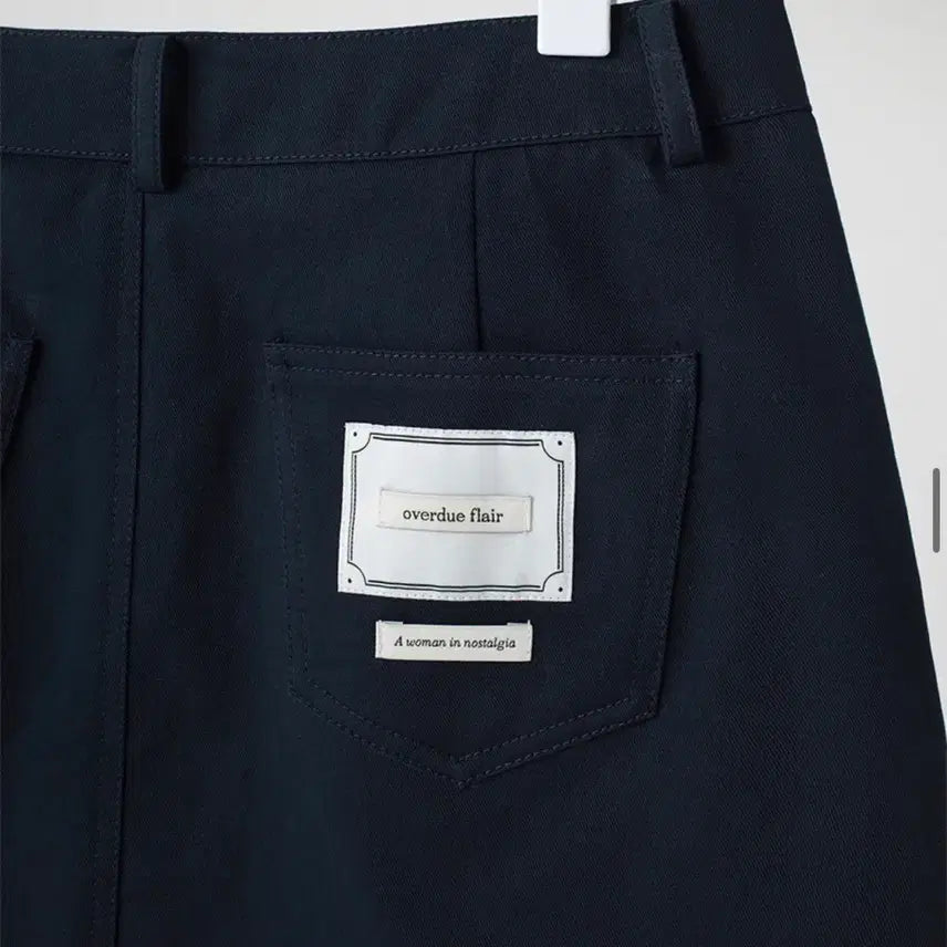 [BUNJANG] Overdue Flare 90s Cotton Mini Skirt Navy / 오버듀플레어 90s cotton mini skirt navy