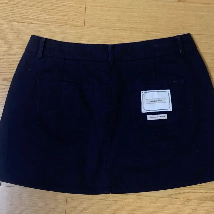[BUNJANG] Overdue Flare 90s Cotton Mini Skirt Navy / 오버듀플레어 90s cotton mini skirt navy