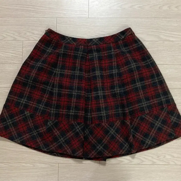 [BUNJANG] ELLE Italy Red Check Mini Skirt / [일본빈티지] 이태리 레드 체크 스커트