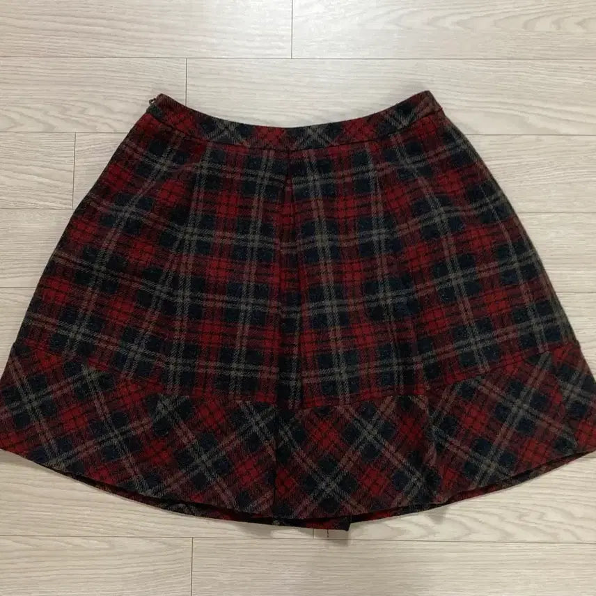 [BUNJANG] ELLE Italy Red Check Mini Skirt / [일본빈티지] 이태리 레드 체크 스커트