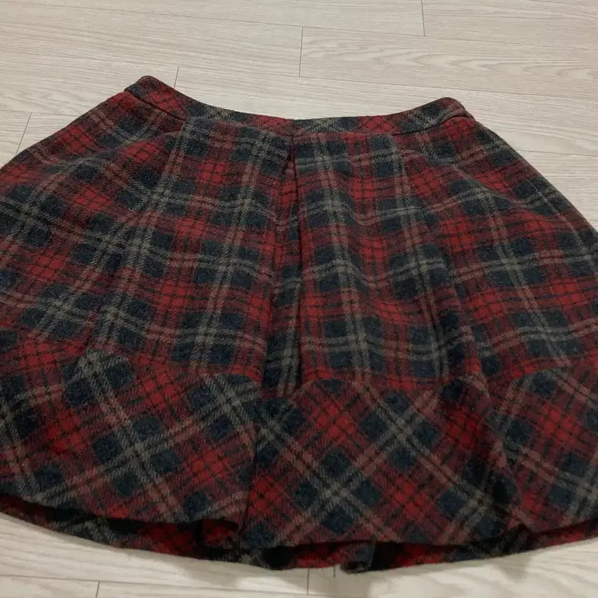 [BUNJANG] ELLE Italy Red Check Mini Skirt / [일본빈티지] 이태리 레드 체크 스커트