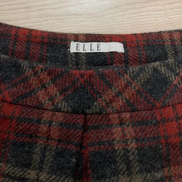 [BUNJANG] ELLE Italy Red Check Mini Skirt / [일본빈티지] 이태리 레드 체크 스커트