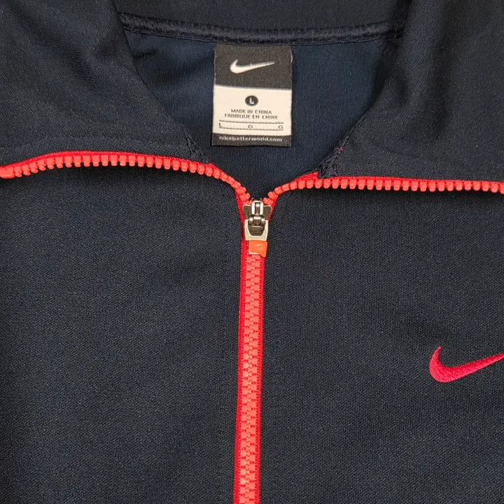 [BUNJANG] Nike Navy/Pink Jersey Track Top / 나이키 네이비/핑크 져지 트랙탑