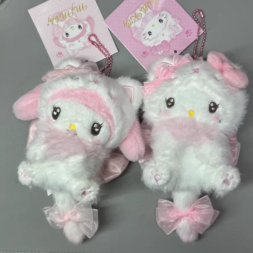[BUNJANG] Hello Kitty My Melody Milky Koneko Cat Mascot Keyring / 헬로키티 마멜 밀키 코네코 고양이 마스코트 인형 꼬리 키링