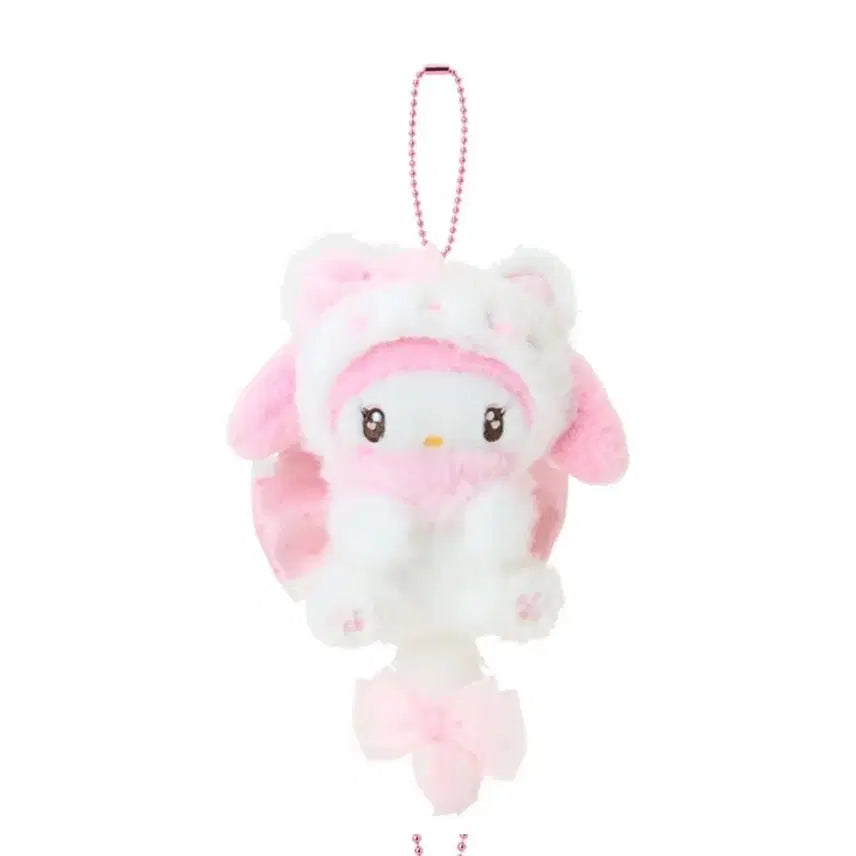 [BUNJANG] Hello Kitty My Melody Milky Koneko Cat Mascot Keyring / 헬로키티 마멜 밀키 코네코 고양이 마스코트 인형 꼬리 키링