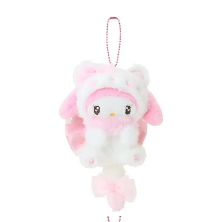 [BUNJANG] Hello Kitty My Melody Milky Koneko Cat Mascot Keyring / 헬로키티 마멜 밀키 코네코 고양이 마스코트 인형 꼬리 키링