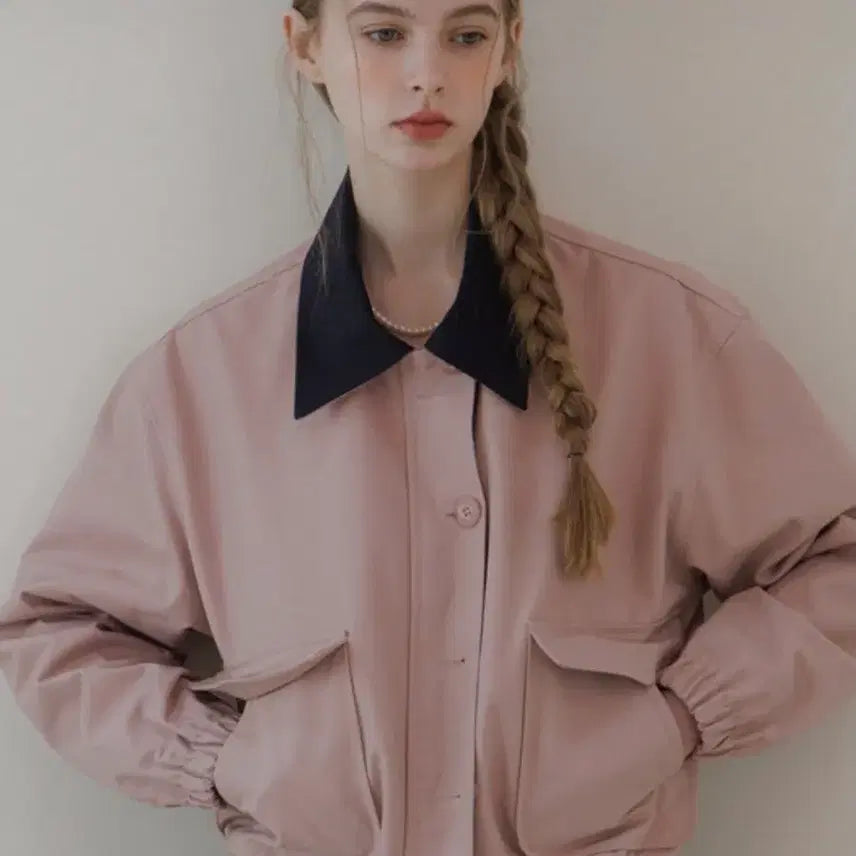 [BUNJANG] 8 Days a Week Short Half M-65 Jacket / 에잇데이즈어위크 숏 하프 야상 핑크