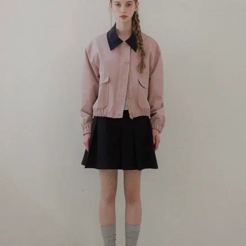 [BUNJANG] 8 Days a Week Short Half M-65 Jacket / 에잇데이즈어위크 숏 하프 야상 핑크