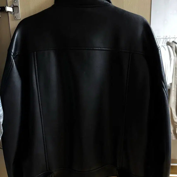 [BUNJANG] Black Leather Jacket / 남성 블랙 레더자켓
