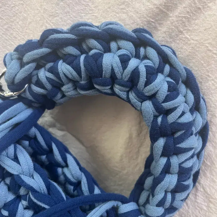 [BUNJANG] Handmade Knitted Mini Tote Crossbody Bag / 핸드메이드 뜨개 가방 미니백 토드백 크로스백